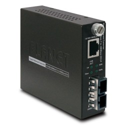 GST-802S 10/100/1000Base-T to 1000-LX Managed Media Converter (SC,SM,10km)